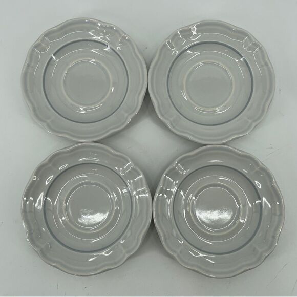 ~Pfaltzgraff Vintage Blue Rose Pattern Creamer Pitcher and Plate Set - Picture 5 of 10